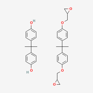 molecular formula C36H40O6 B3333924 Bisphenol A diglycidyl ether bisphenol A polymer CAS No. 25036-25-3