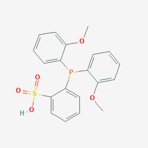 molecular formula C20H19O5PS B3333945 Benzenesulfonic acid, 2-[bis(2-methoxyphenyl)phosphino]- CAS No. 257290-43-0
