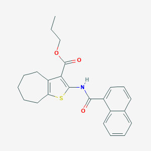 propyl 2-(1-naphthoylamino)-5,6,7,8-tetrahydro-4H-cyclohepta[b]thiophene-3-carboxylate