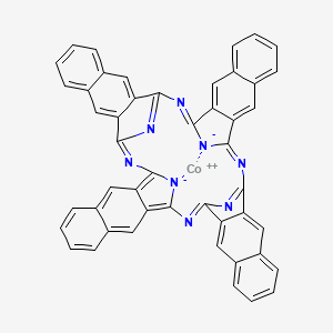 molecular formula C48H24CoN8 B3333965 Cobalt(2+);2,15,28,41,53,55-hexaza-54,56-diazanidatridecacyclo[40.10.1.13,14.116,27.129,40.04,13.06,11.017,26.019,24.030,39.032,37.043,52.045,50]hexapentaconta-1,3,5,7,9,11,13,15,17,19,21,23,25,27(55),28,30,32,34,36,38,40,42(53),43,45,47,49,51-heptacosaene CAS No. 26603-20-3