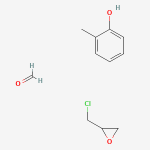 molecular formula C11H15ClO3 B3334071 Formaldehyde, polymer with 2-methylphenol, reaction products with epichlorohydrin CAS No. 29690-82-2