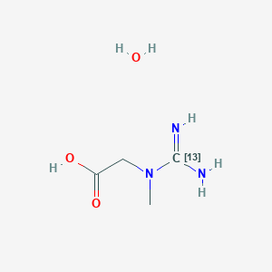 molecular formula C4H11N3O3 B3334099 2-[(C-Aminocarbonimidoyl)-methylamino]acetic acid;hydrate CAS No. 335081-01-1