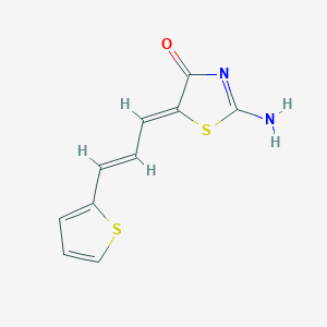 molecular formula C10H8N2OS2 B333412 2-Imino-5-[3-(2-thienyl)-2-propenylidene]-1,3-thiazolidin-4-one 