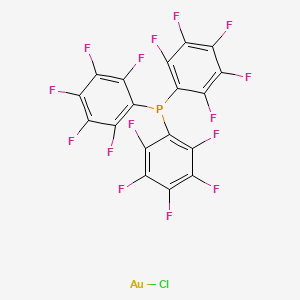 molecular formula C18AuClF15P B3334145 Chloro[tris(2,3,4,5,6-pentafluorophenyl)phoshine]gold(I) CAS No. 37095-26-4