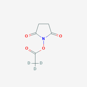 molecular formula C6H7NO4 B3334148 N-(acetoxy-d3)succinimide CAS No. 372942-43-3
