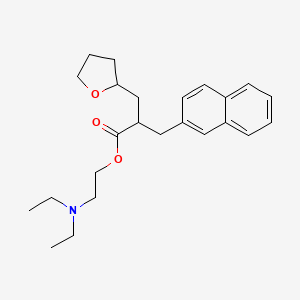 molecular formula C24H33NO3 B3334179 2-(Diethylamino)ethyl tetrahydro-alpha-(2-naphthylmethyl)furan-2-propionate CAS No. 41359-72-2