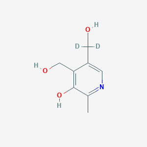 molecular formula C8H11NO3 B3334228 5-[Dideuterio(hydroxy)methyl]-4-(hydroxymethyl)-2-methylpyridin-3-ol CAS No. 5027-84-9
