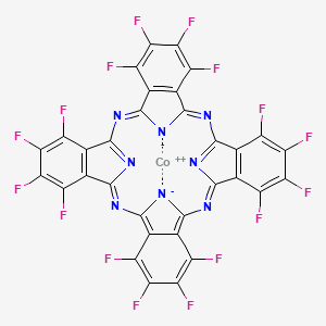 molecular formula C32CoF16N8 B3334234 Cobalt(2+);5,6,7,8,14,15,16,17,23,24,25,26,32,33,34,35-hexadecafluoro-2,11,20,29,37,39-hexaza-38,40-diazanidanonacyclo[28.6.1.13,10.112,19.121,28.04,9.013,18.022,27.031,36]tetraconta-1,3,5,7,9,11,13(18),14,16,19(39),20,22(27),23,25,28,30(37),31(36),32,34-nonadecaene CAS No. 52629-20-6