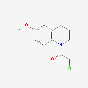 molecular formula C12H14ClNO2 B3334271 2-Chloro-1-(6-methoxy-1,2,3,4-tetrahydroquinolin-1-yl)ethan-1-one CAS No. 57368-84-0