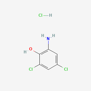 molecular formula C6H6Cl3NO B3334294 2-Amino-4,6-dichlorophenol hydrochloride CAS No. 5959-39-7