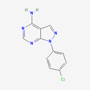 molecular formula C11H8ClN5 B3334315 1-(4-Chlorophenyl)-1h-pyrazolo[3,4-d]pyrimidin-4-amine CAS No. 6289-04-9