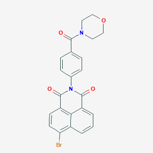 molecular formula C23H17BrN2O4 B333434 6-bromo-2-[4-(4-morpholinylcarbonyl)phenyl]-1H-benzo[de]isoquinoline-1,3(2H)-dione 