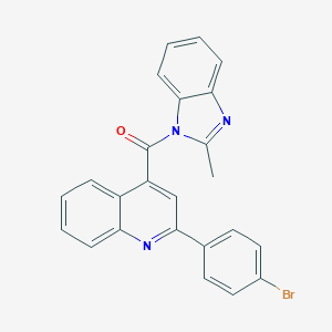 molecular formula C24H16BrN3O B333435 2-(4-bromophenyl)-4-[(2-methyl-1H-benzimidazol-1-yl)carbonyl]quinoline 