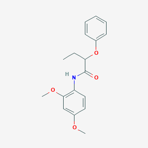 molecular formula C18H21NO4 B333441 N-(2,4-dimethoxyphenyl)-2-phenoxybutanamide 