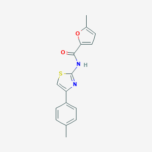molecular formula C16H14N2O2S B333448 5-methyl-N-[4-(4-methylphenyl)-1,3-thiazol-2-yl]furan-2-carboxamide 