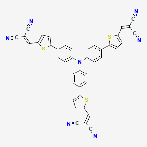 molecular formula C42H21N7S3 B3334508 三[4-(5-二氰基亚甲基-2-噻吩基)苯基]胺 CAS No. 883236-54-2