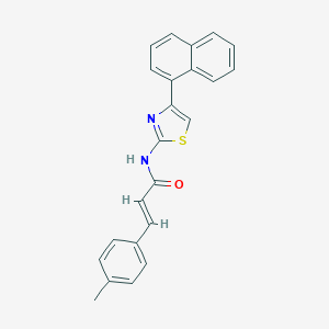 molecular formula C23H18N2OS B333451 3-(4-methylphenyl)-N-[4-(1-naphthyl)-1,3-thiazol-2-yl]acrylamide 