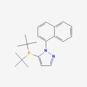 molecular formula C21H27N2P B3334529 5-(Di-tert-butylphosphino)-1-(naphthalen-1-yl)-1H-pyrazole CAS No. 894085-97-3