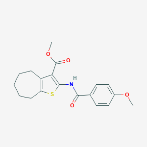 methyl 2-{[(4-methoxyphenyl)carbonyl]amino}-5,6,7,8-tetrahydro-4H-cyclohepta[b]thiophene-3-carboxylate