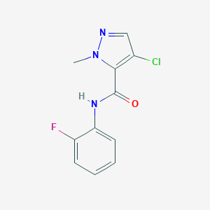 molecular formula C11H9ClFN3O B333458 4-chloro-N-(2-fluorophenyl)-1-methyl-1H-pyrazole-5-carboxamide 