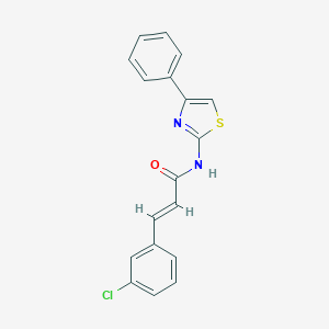 molecular formula C18H13ClN2OS B333460 3-(3-chlorophenyl)-N-(4-phenyl-1,3-thiazol-2-yl)acrylamide 