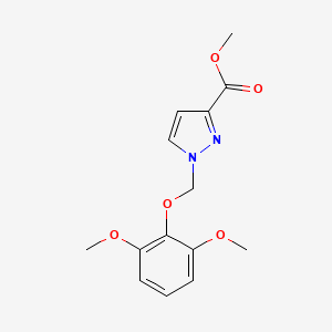 molecular formula C14H16N2O5 B3334616 methyl 1-[(2,6-dimethoxyphenoxy)methyl]-1H-pyrazole-3-carboxylate CAS No. 1001499-95-1
