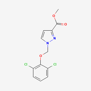 molecular formula C12H10Cl2N2O3 B3334634 Methyl 1-((2,6-dichlorophenoxy)methyl)-1H-pyrazole-3-carboxylate CAS No. 1001500-20-4