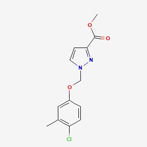 molecular formula C13H13ClN2O3 B3334641 methyl 1-[(4-chloro-3-methylphenoxy)methyl]-1H-pyrazole-3-carboxylate CAS No. 1001500-24-8