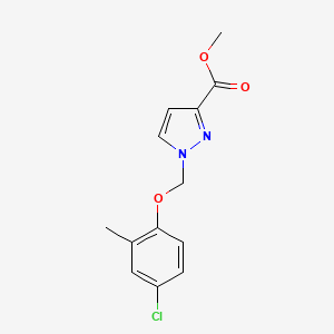 molecular formula C13H13ClN2O3 B3334665 methyl 1-[(4-chloro-2-methylphenoxy)methyl]-1H-pyrazole-3-carboxylate CAS No. 1001500-62-4