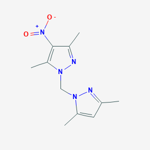 molecular formula C11H15N5O2 B3334677 1-(3,5-Dimethyl-pyrazol-1-ylmethyl)-3,5-dimethyl-4-nitro-1H-pyrazole CAS No. 1001519-02-3