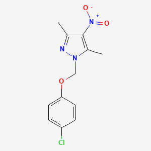 molecular formula C12H12ClN3O3 B3334683 1-(4-Chloro-phenoxymethyl)-3,5-dimethyl-4-nitro-1H-pyrazole CAS No. 1001519-05-6