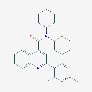 molecular formula C30H36N2O B333471 N,N-dicyclohexyl-2-(2,4-dimethylphenyl)quinoline-4-carboxamide 