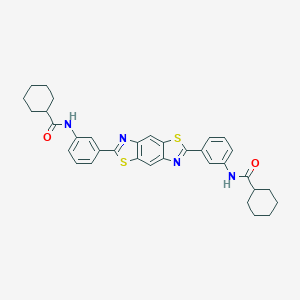 molecular formula C34H34N4O2S2 B333473 N-[3-(6-{3-[(cyclohexylcarbonyl)amino]phenyl}[1,3]thiazolo[5,4-f][1,3]benzothiazol-2-yl)phenyl]cyclohexanecarboxamide 