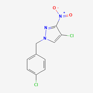 molecular formula C10H7Cl2N3O2 B3334739 4-chloro-1-(4-chlorobenzyl)-3-nitro-1H-pyrazole CAS No. 1002243-75-5