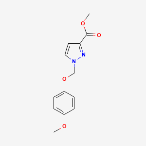 molecular formula C13H14N2O4 B3334756 methyl 1-[(4-methoxyphenoxy)methyl]-1H-pyrazole-3-carboxylate CAS No. 1002243-85-7