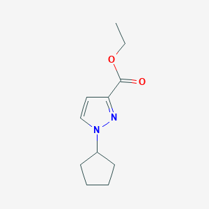 molecular formula C11H16N2O2 B3334764 ethyl 1-cyclopentyl-1H-pyrazole-3-carboxylate CAS No. 1002535-19-4
