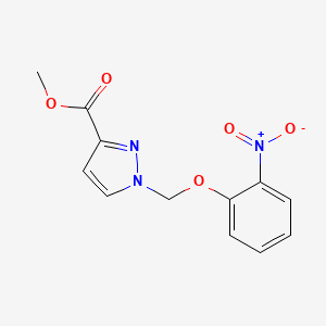 molecular formula C12H11N3O5 B3334777 Methyl 1-[(2-nitrophenoxy)methyl]pyrazole-3-carboxylate CAS No. 1003988-83-7