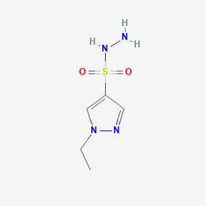 molecular formula C5H10N4O2S B3334785 1-ethyl-1H-pyrazole-4-sulfonohydrazide CAS No. 1003993-43-8