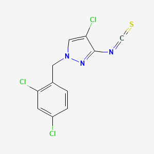 molecular formula C11H6Cl3N3S B3334794 4-Chloro-1-(2,4-dichloro-benzyl)-3-isothiocyanato-1H-pyrazole CAS No. 1004193-33-2