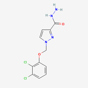 molecular formula C11H10Cl2N4O2 B3334833 1-((2,3-二氯苯氧基)甲基)-1H-吡唑-3-甲酰肼 CAS No. 1004193-84-3