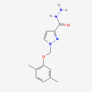 molecular formula C13H16N4O2 B3334856 1-((2,5-Dimethylphenoxy)methyl)-1H-pyrazole-3-carbohydrazide CAS No. 1004194-14-2