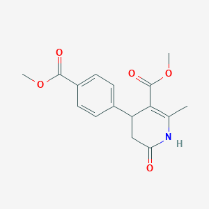 molecular formula C16H17NO5 B333491 Methyl 4-[4-(methoxycarbonyl)phenyl]-2-methyl-6-oxo-1,4,5,6-tetrahydropyridine-3-carboxylate 