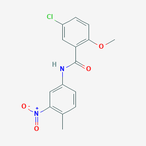 molecular formula C15H13ClN2O4 B333492 5-chloro-2-methoxy-N-(4-methyl-3-nitrophenyl)benzamide 