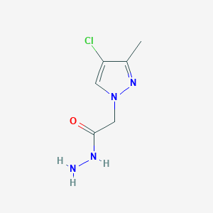 molecular formula C6H9ClN4O B3334931 2-(4-chloro-3-methyl-1H-pyrazol-1-yl)acetohydrazide CAS No. 1004644-55-6