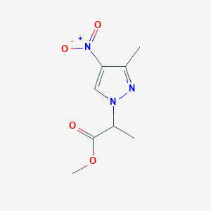 molecular formula C8H11N3O4 B3334947 methyl 2-(3-methyl-4-nitro-1H-pyrazol-1-yl)propanoate CAS No. 1005577-31-0