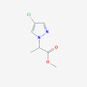 molecular formula C7H9ClN2O2 B3334958 methyl 2-(4-chloro-1H-pyrazol-1-yl)propanoate CAS No. 1005611-73-3