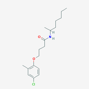 molecular formula C18H28ClNO2 B333497 4-(4-chloro-2-methylphenoxy)-N-(1-methylhexyl)butanamide 