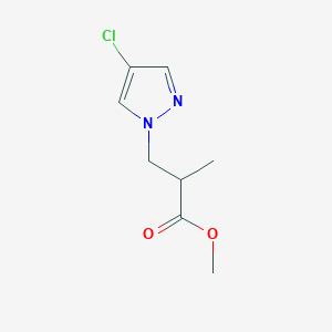 methyl 3-(4-chloro-1H-pyrazol-1-yl)-2-methylpropanoate