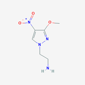 molecular formula C6H10N4O3 B3334987 2-(3-methoxy-4-nitro-1H-pyrazol-1-yl)ethanamine CAS No. 1006440-46-5