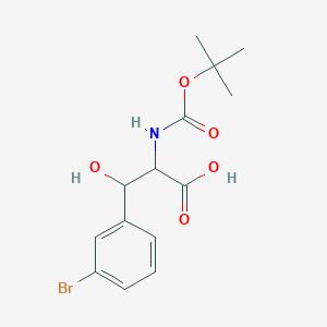 molecular formula C14H18BrNO5 B3335009 3-(3-Bromo-phenyl)-2-tert-butoxycarbonylamino-3-hydroxy-propionic acid CAS No. 1009609-37-3